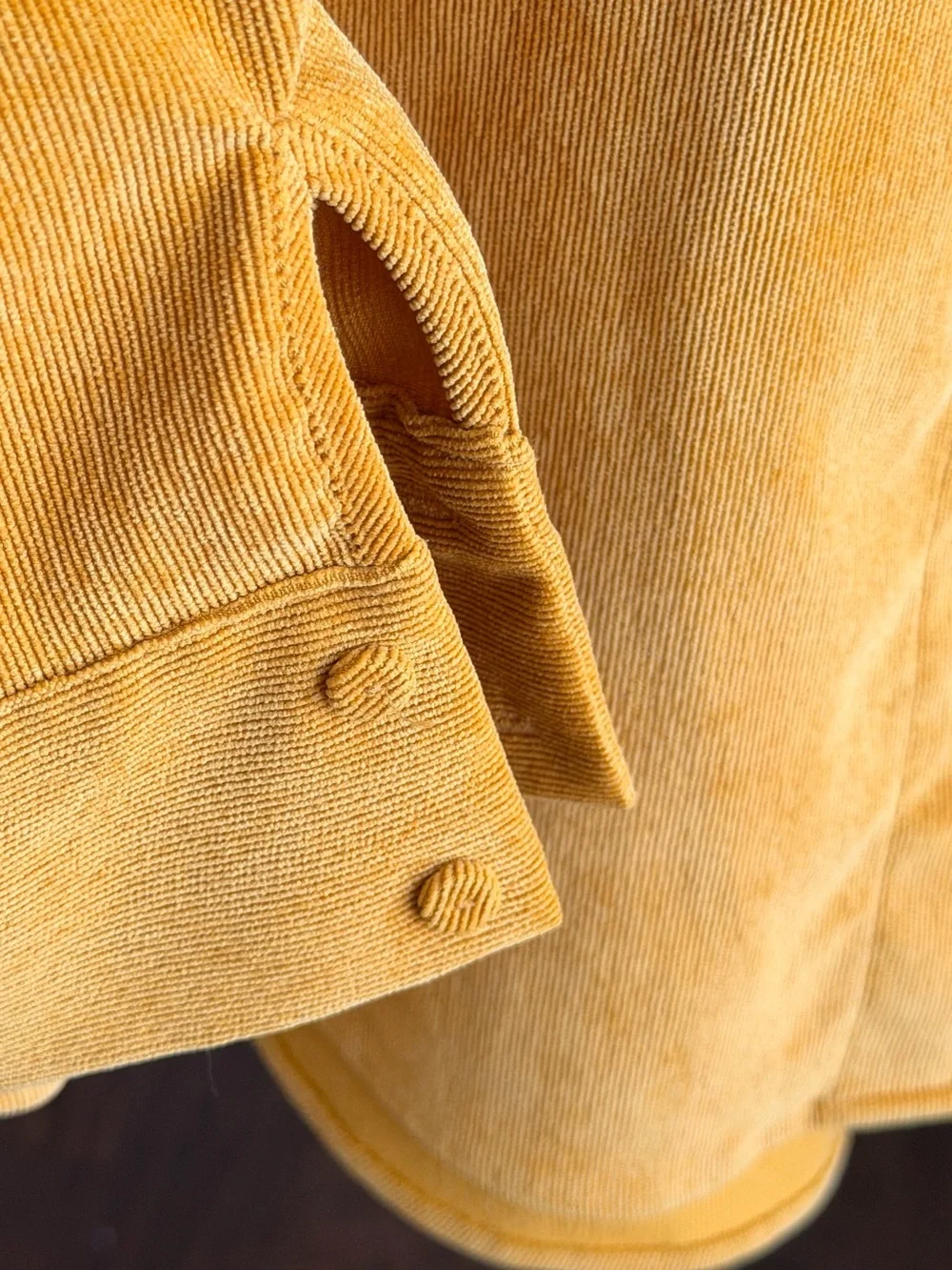 Zara Mustard Yellow Corduroy Shirt Jacket
